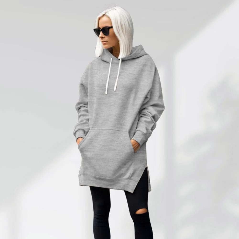 The Warmy Oversized Grey Hoodie Dress‎ Large NWOT